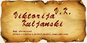 Viktorija Kuljanski vizit kartica